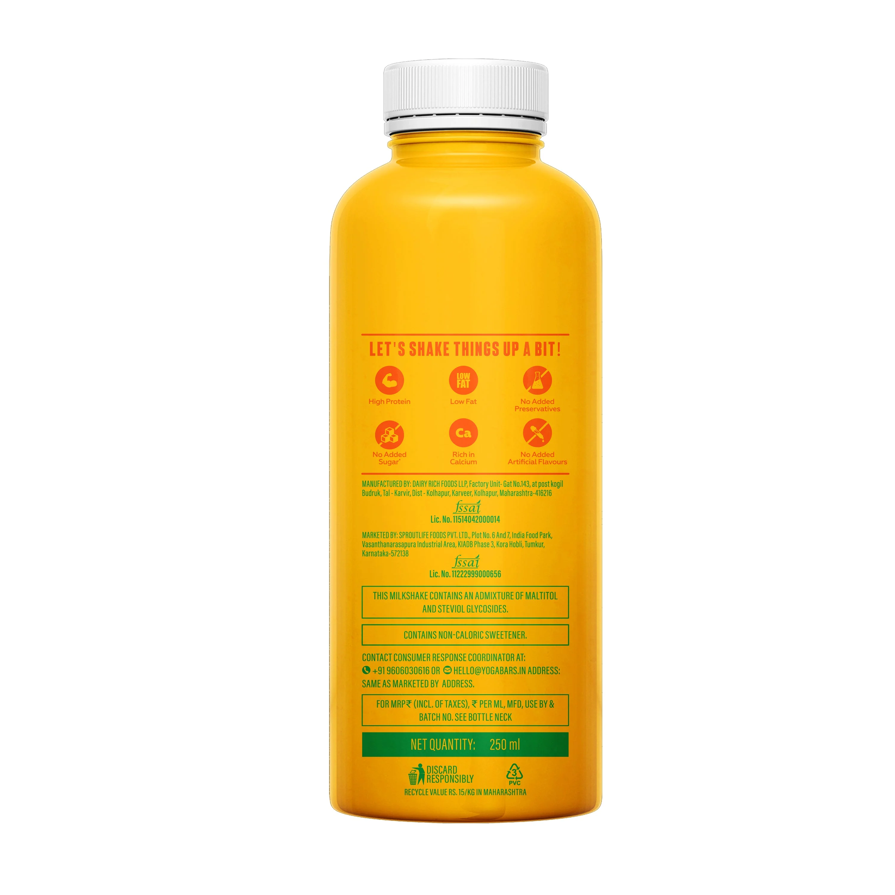 26g Protein Shake Mango Rizz - 250ml/bottle - Image 2