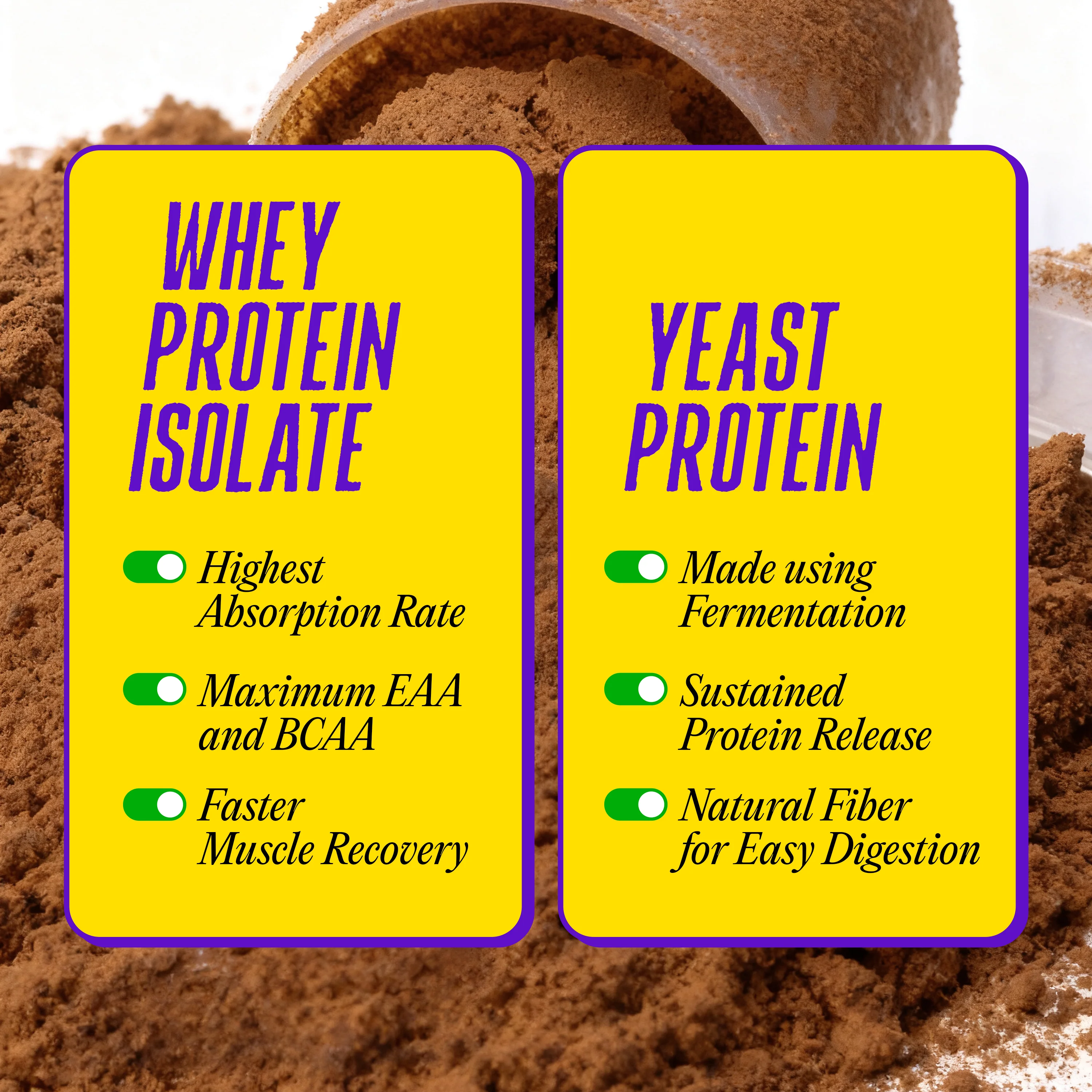 Ultimate Whey Isolate with Fermented Yeast Protein - Chocolate - 500gm - Image 3